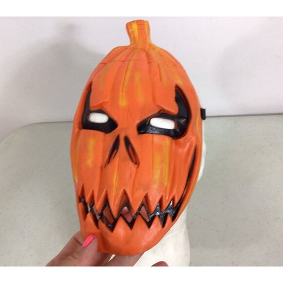 Vintage Halloween Pumpkin Mask Latex Rubber - Picture 2 of 7
